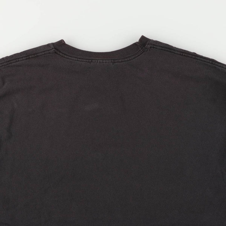 00'S Adidas logo print T-shirt, men's XL size cotton black type Vintage Second Hand