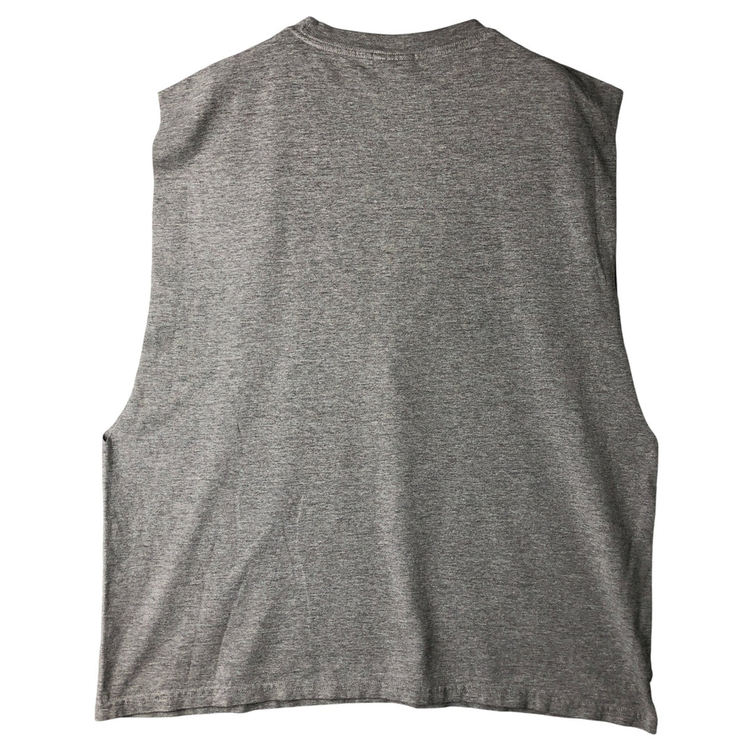 2000'S Nike Team Cut-Off Print T-Shirt, Men's Size L cotton gray type Vintage Second Hand