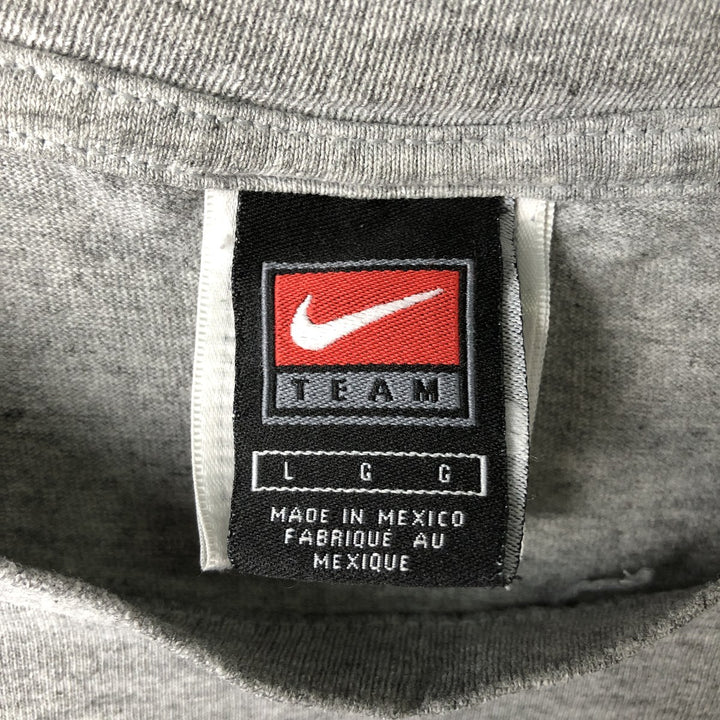 2000'S Nike Team Cut-Off Print T-Shirt, Men's Size L cotton gray type Vintage Second Hand