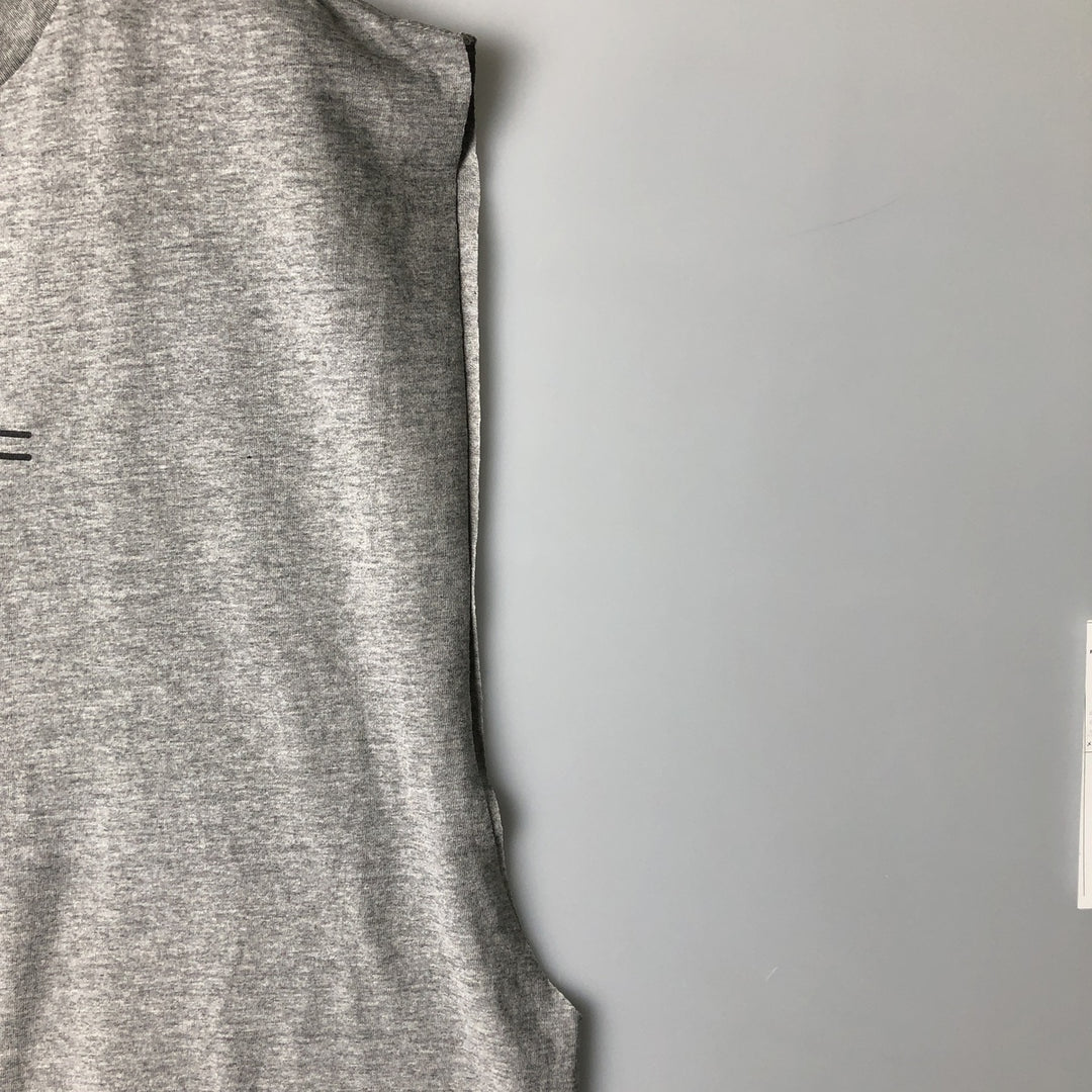 2000'S Nike Team Cut-Off Print T-Shirt, Men's Size L cotton gray type Vintage Second Hand