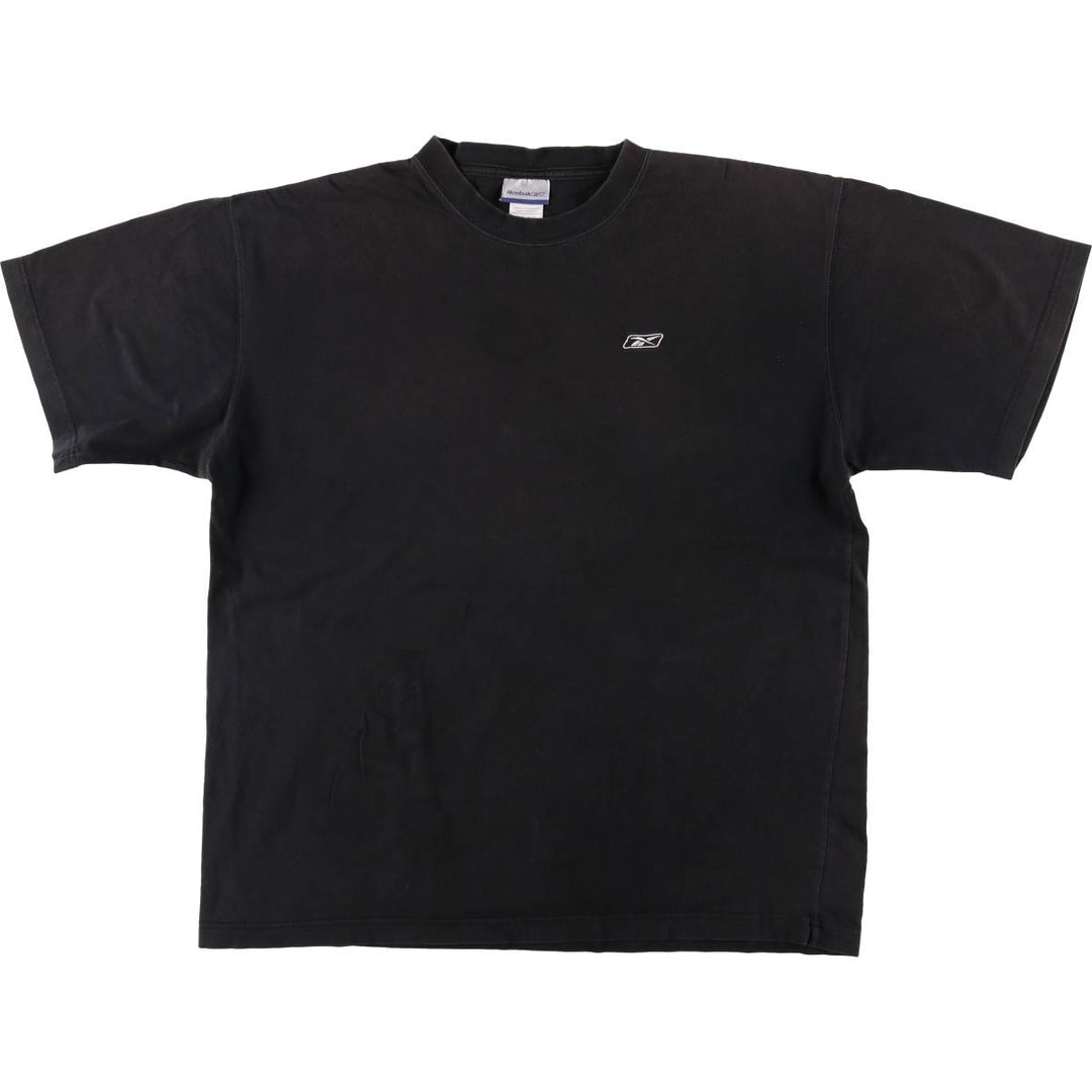 Reebok One-Point Logo T-Shirt, Men's XL cotton black type Vintage Second Hand