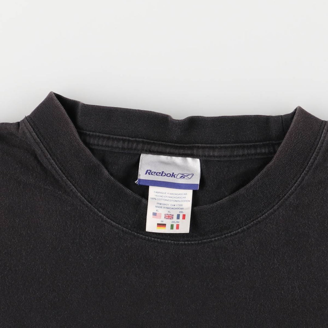 Reebok One-Point Logo T-Shirt, Men's XL cotton black type Vintage Second Hand