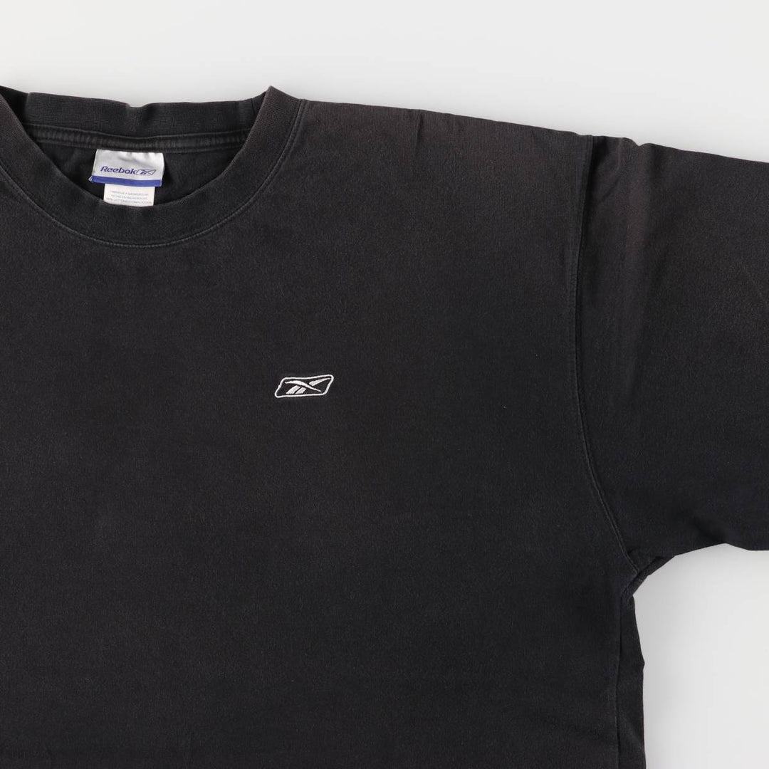 Reebok One-Point Logo T-Shirt, Men's XL cotton black type Vintage Second Hand