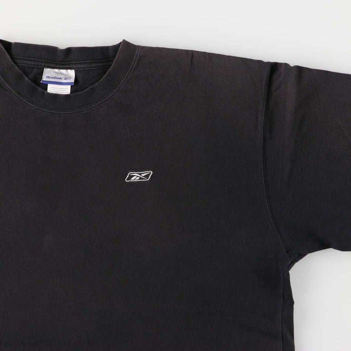 Reebok One-Point Logo T-Shirt, Men's XL cotton black type Vintage Second Hand