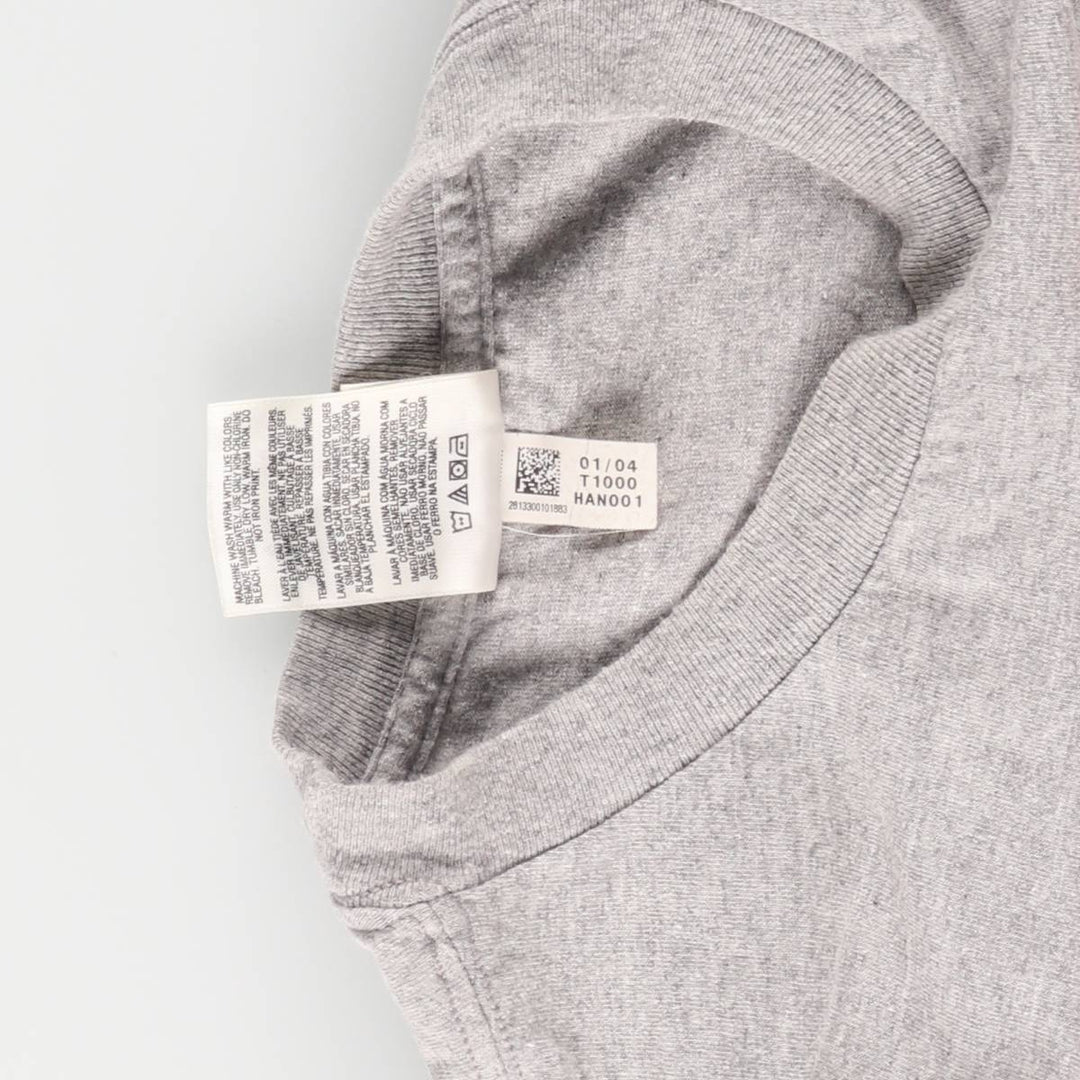 00'S Adidas logo print T-shirt, men's size L cotton gray type Vintage Second Hand