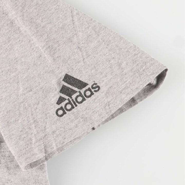 00'S Adidas logo print T-shirt, men's size L cotton gray type Vintage Second Hand
