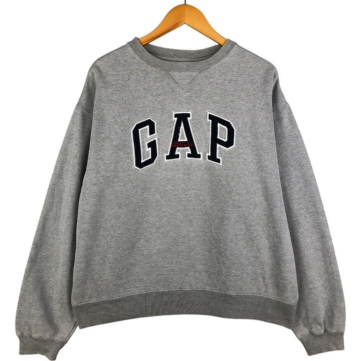 90'S GAP Old Gap Logo Sweatshirt Trainer Men's L Size Vintage cotton gray type Vintage Second Hand