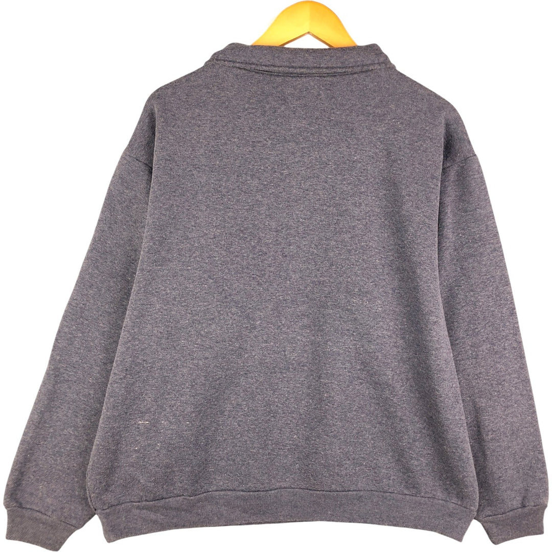 Vintage 90'S TIPSY Half-Zip Sweatshirt, Made in USA, Men's XL polyester gray type Vintage Second Hand