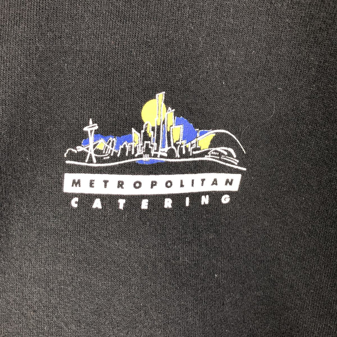 Vintage 80s-90'S Jerseys Super Sweats Half-Zip Sweatshirt, Made in USA, Men's XL cotton black type Vintage Second Hand