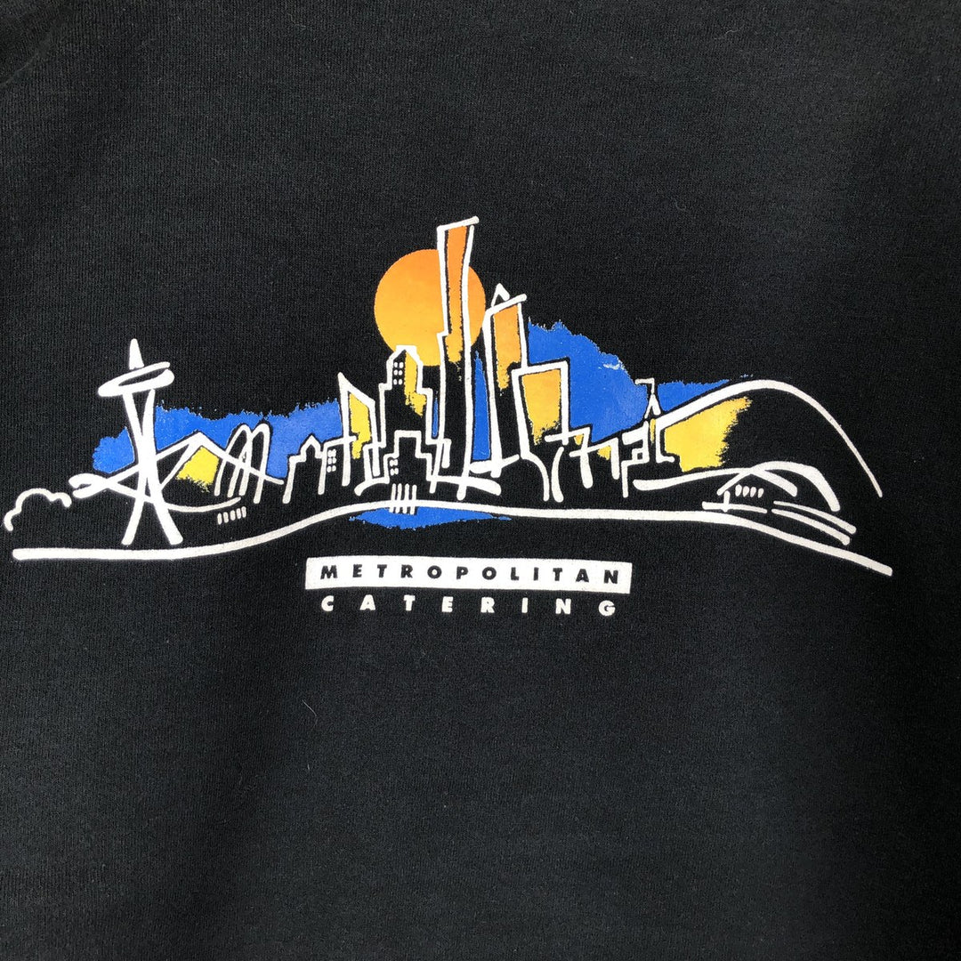 Vintage 80s-90'S Jerseys Super Sweats Half-Zip Sweatshirt, Made in USA, Men's XL cotton black type Vintage Second Hand