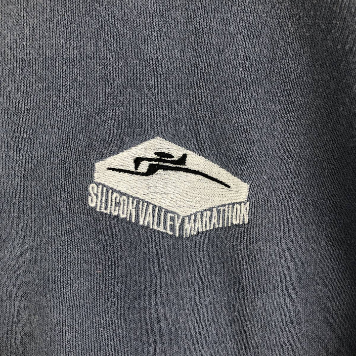 Vintage 90'S Lee Half-Zip Sweatshirt, Made in USA, Men's Size L cotton Navy blue Vintage Second Hand