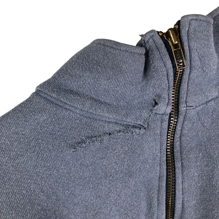Vintage 90'S Lee Half-Zip Sweatshirt, Made in USA, Men's Size L cotton Navy blue Vintage Second Hand