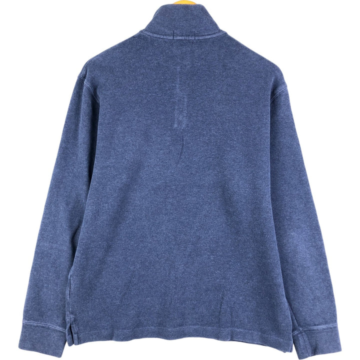 Ralph Lauren POLO RALPH LAUREN Half-zip sweatshirt, men's M size cotton navy blue type Vintage Second Hand