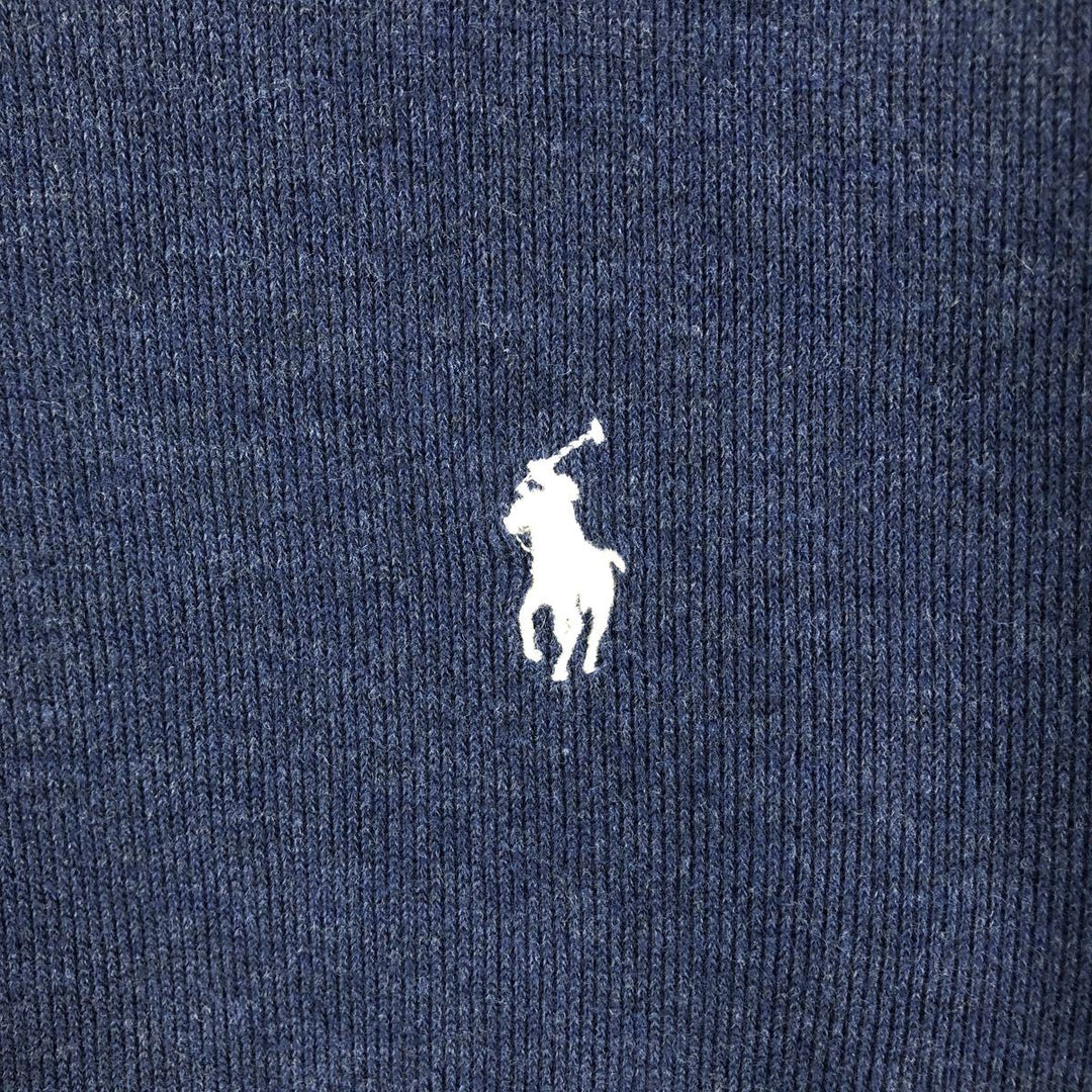Ralph Lauren POLO RALPH LAUREN Half-zip sweatshirt, men's M size cotton navy blue type Vintage Second Hand