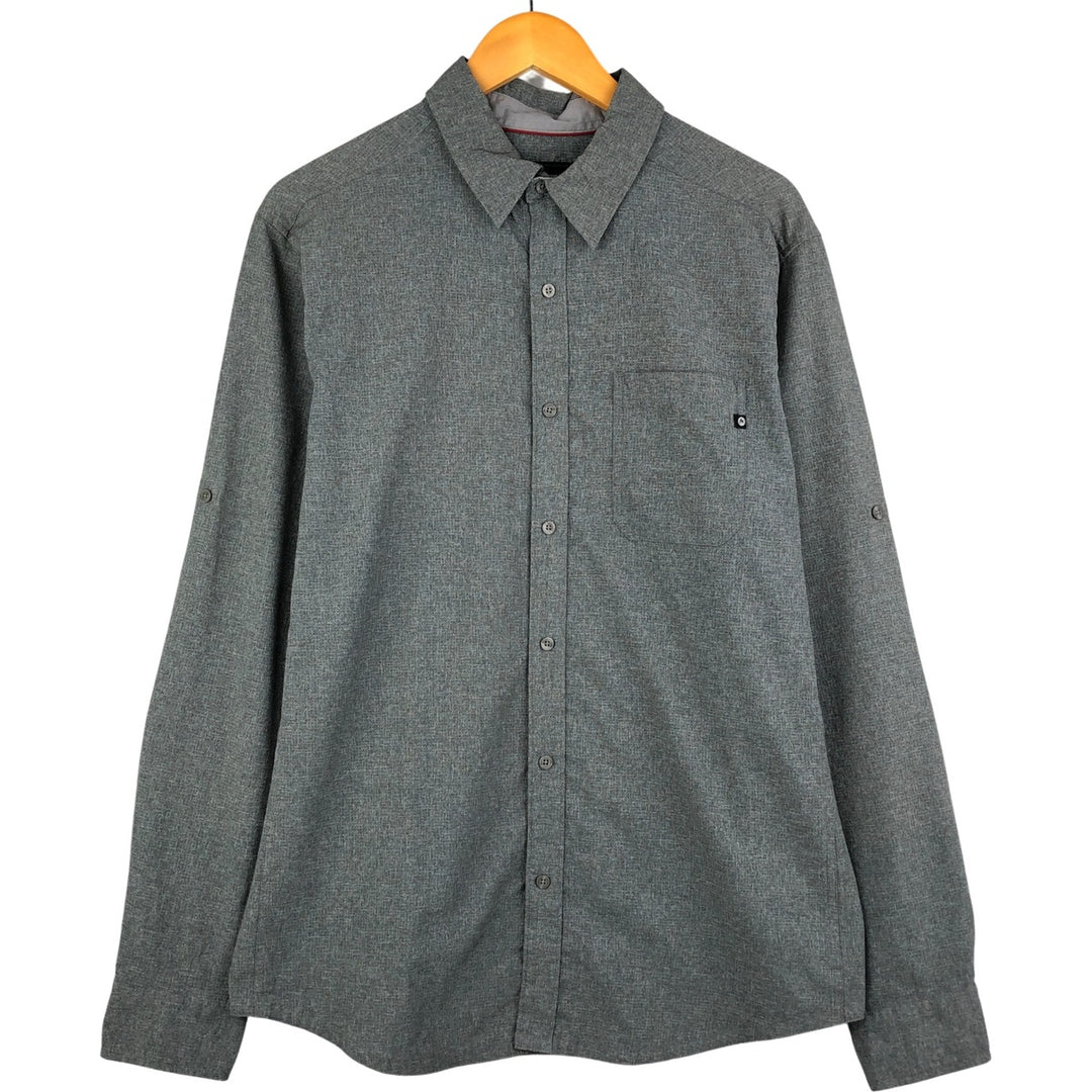 MARMOT Long Sleeve Polyester Shirt, Men's Size L polyester Charcoal Vintage Second Hand