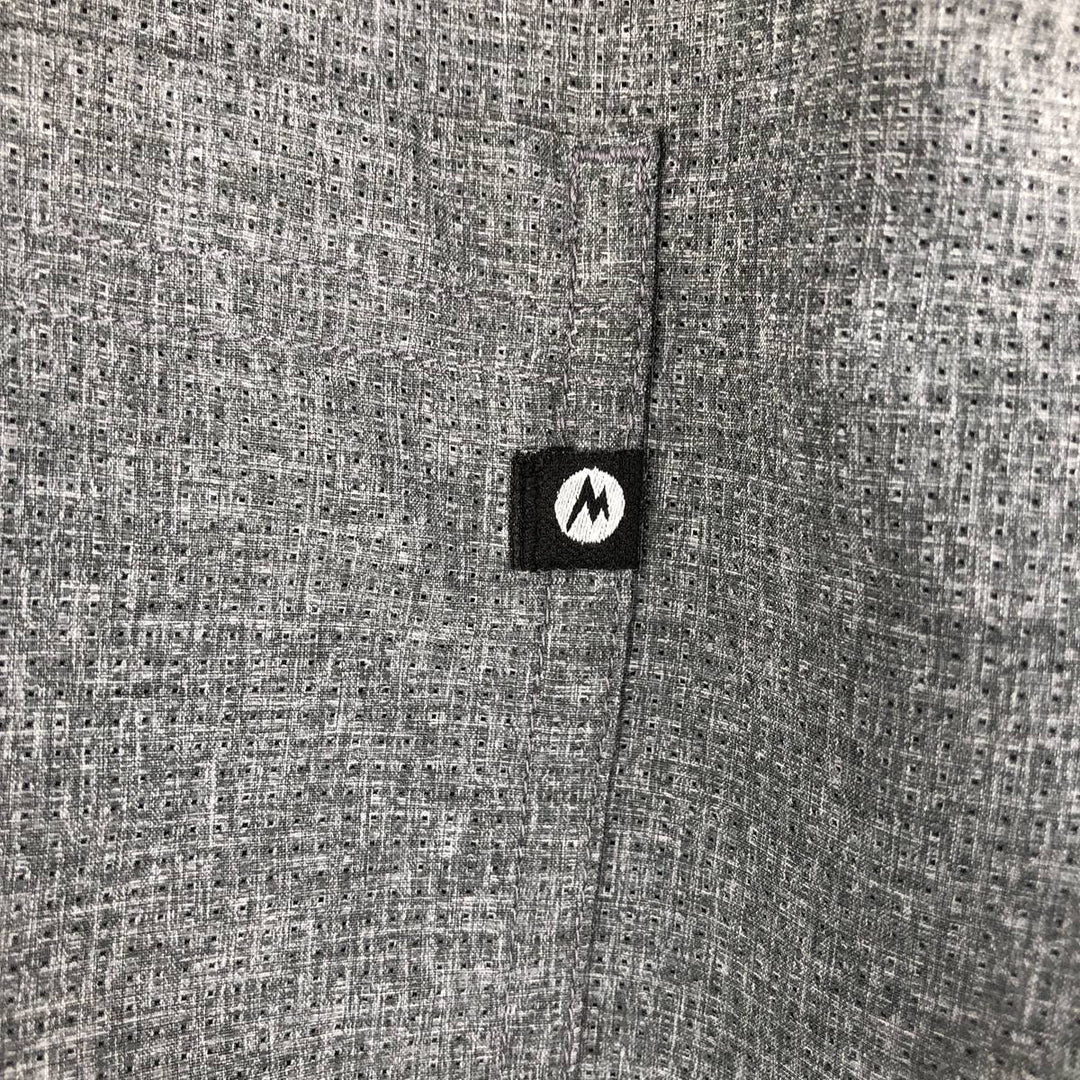 MARMOT Long Sleeve Polyester Shirt, Men's Size L polyester Charcoal Vintage Second Hand