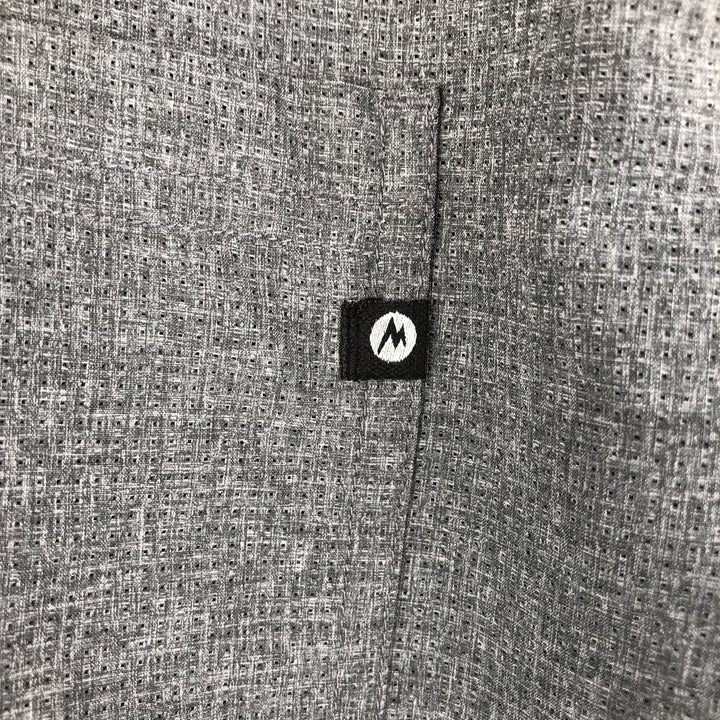 MARMOT Long Sleeve Polyester Shirt, Men's Size L polyester Charcoal Vintage Second Hand