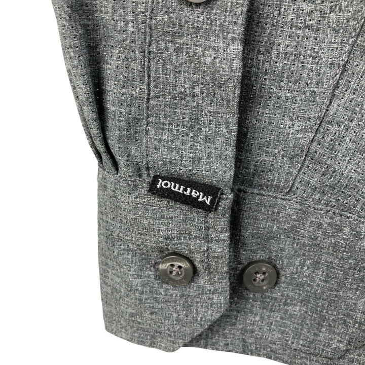 MARMOT Long Sleeve Polyester Shirt, Men's Size L polyester Charcoal Vintage Second Hand
