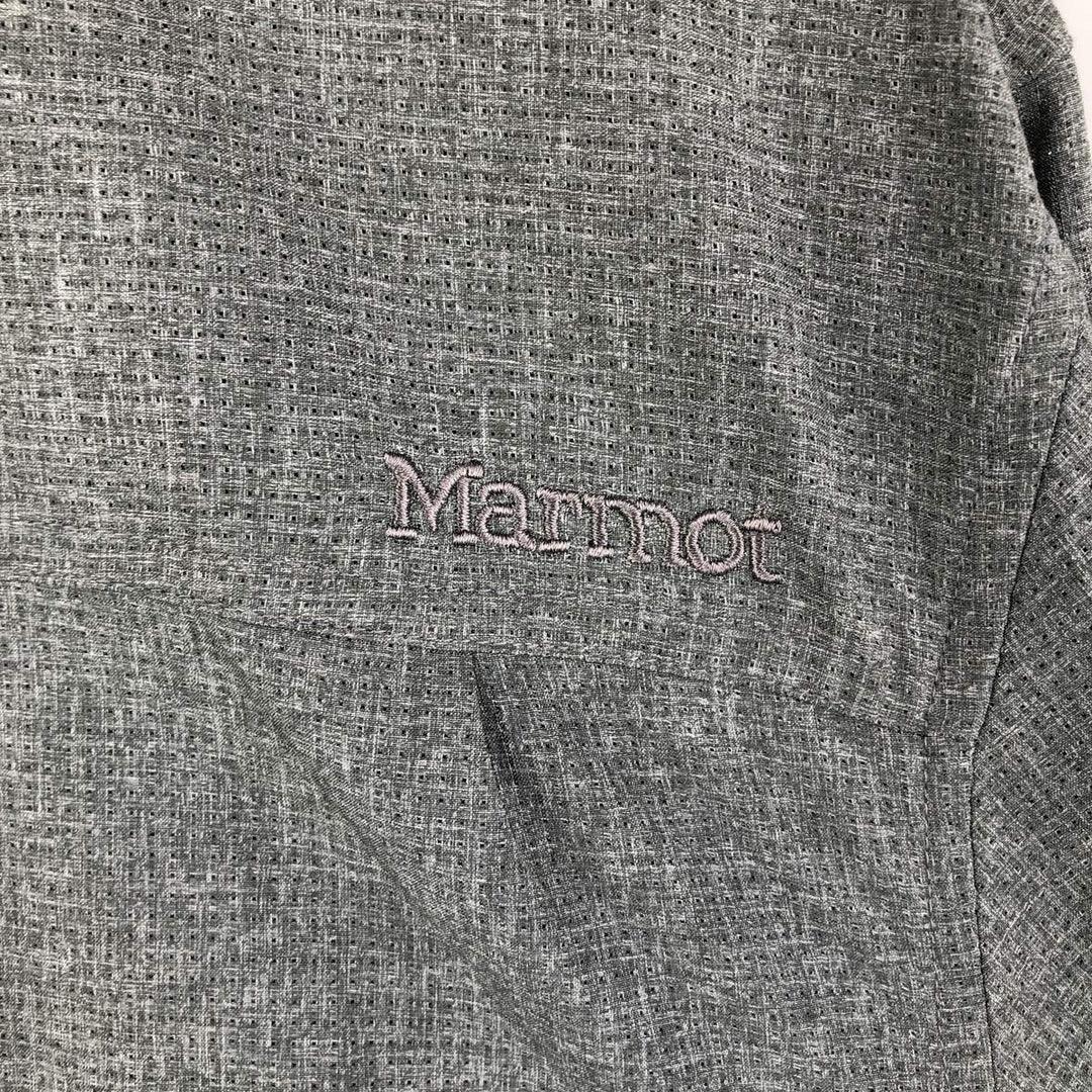 MARMOT Long Sleeve Polyester Shirt, Men's Size L polyester Charcoal Vintage Second Hand