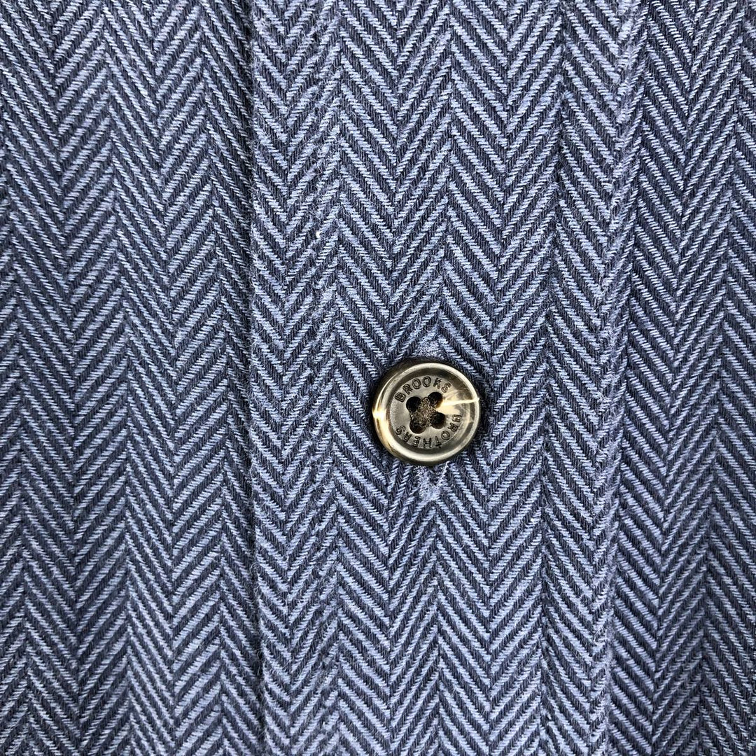 Brooks Brothers Est.1818 Long Sleeve Button-Down Shirt, Men's Size L cotton navy blue type Vintage Second Hand