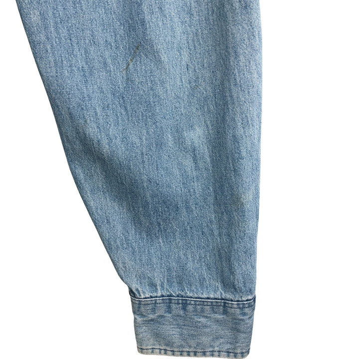 Vintage LLBean long-sleeved denim shirt from the 1980'S to 1990s, made in the USA, size L. cotton Blue type light blue Vintage Second Hand
