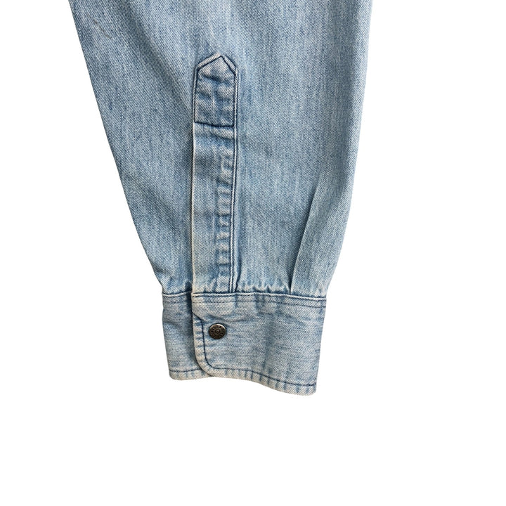 Vintage LLBean long-sleeved denim shirt from the 1980'S to 1990s, made in the USA, size L. cotton Blue type light blue Vintage Second Hand