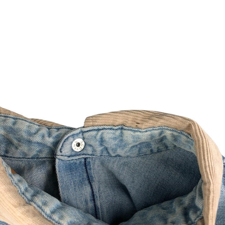 Vintage LLBean long-sleeved denim shirt from the 1980'S to 1990s, made in the USA, size L. cotton Blue type light blue Vintage Second Hand