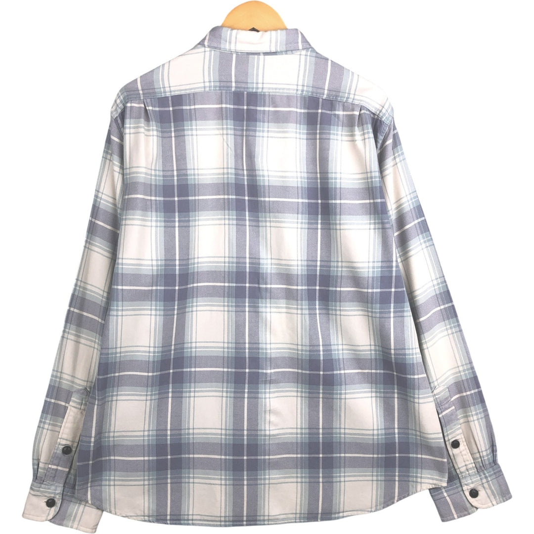 2000'S J.Crew SPORTING GOODS Ombre Check Long Sleeve Check Shirt, Men's Size XL unclear Blue type light blue Vintage Second Hand
