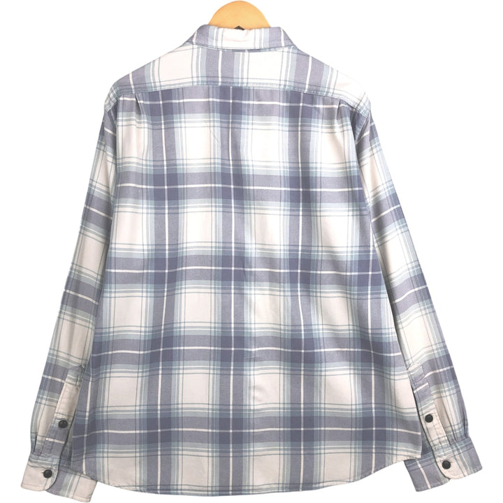 2000'S J.Crew SPORTING GOODS Ombre Check Long Sleeve Check Shirt, Men's Size XL unclear Blue type light blue Vintage Second Hand
