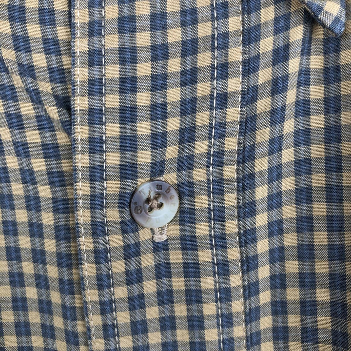 Vintage 90s-00'S Timberland long-sleeved button-down check shirt, men's size M others brown type Vintage Second Hand