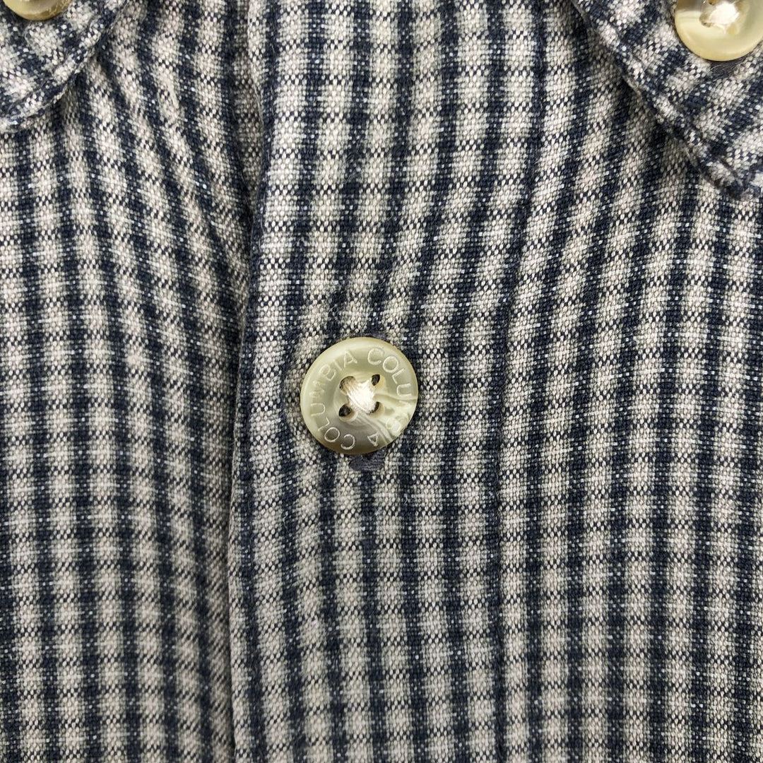 90s-00'S Vintage Columbia Long Sleeve Button-Down Check Shirt, Men's XL cotton gray type Vintage Second Hand