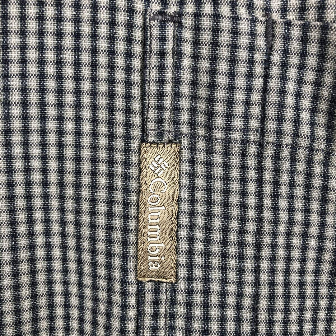 90s-00'S Vintage Columbia Long Sleeve Button-Down Check Shirt, Men's XL cotton gray type Vintage Second Hand