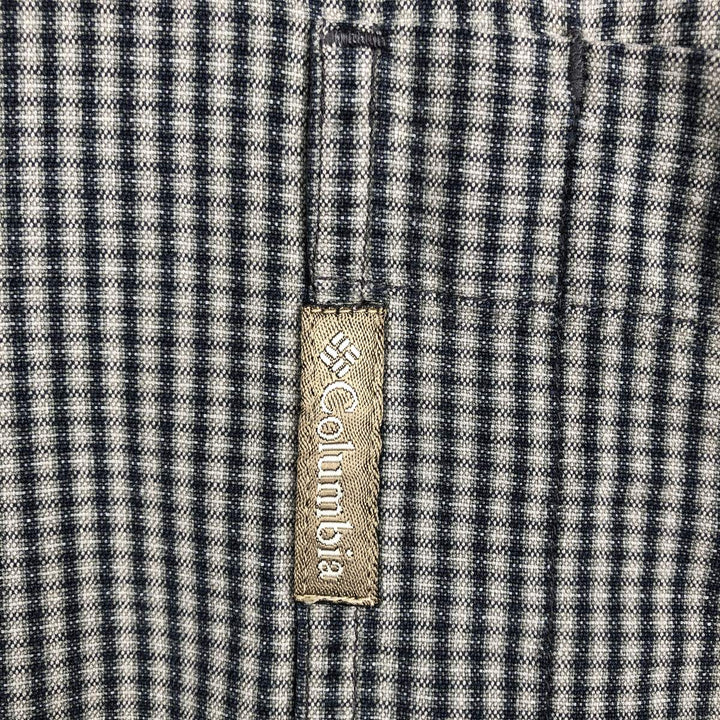 90s-00'S Vintage Columbia Long Sleeve Button-Down Check Shirt, Men's XL cotton gray type Vintage Second Hand
