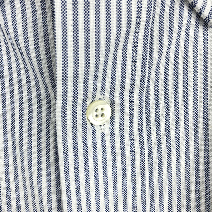 Brooks Brothers Est.1818 Long Sleeve Button-Down Striped Shirt Made in USA Men's Size L Supima Cotton white type Vintage Second Hand