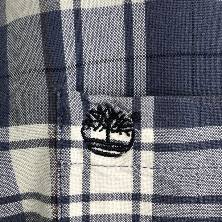 Vintage 90s-00'S Timberland long-sleeved cotton check shirt, men's size XL cotton white type Vintage Second Hand