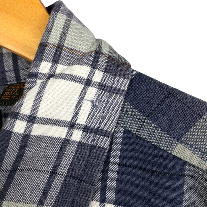 Vintage 90s-00'S Timberland long-sleeved cotton check shirt, men's size XL cotton white type Vintage Second Hand