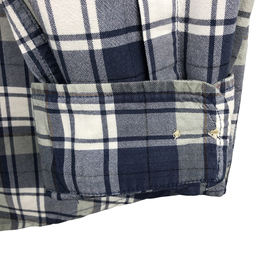 Vintage 90s-00'S Timberland long-sleeved cotton check shirt, men's size XL cotton white type Vintage Second Hand