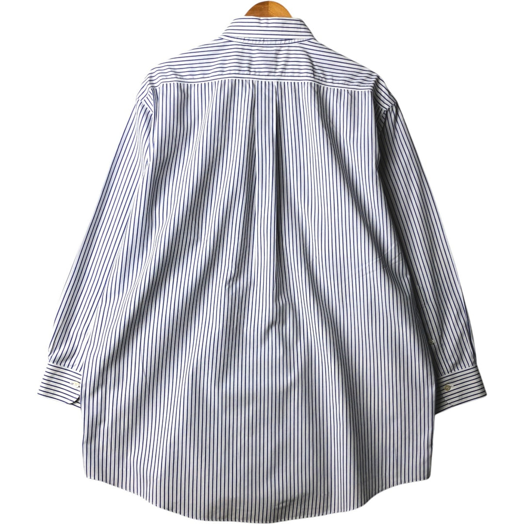 Brooks Brothers 346 Long Sleeve Button-Down Striped Shirt, Men's XL cotton white type Vintage Second Hand