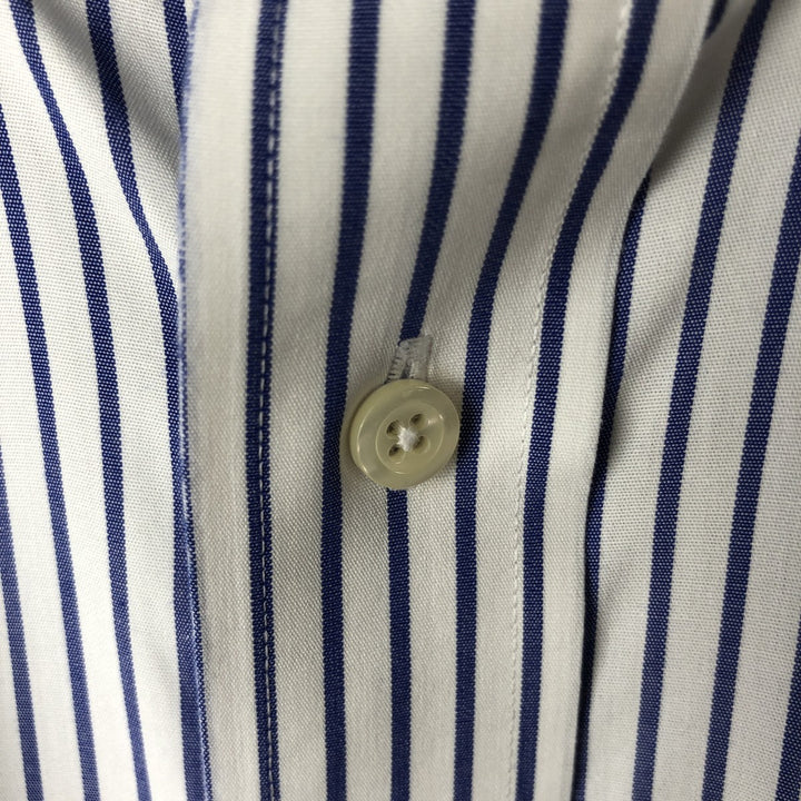 Brooks Brothers 346 Long Sleeve Button-Down Striped Shirt, Men's XL cotton white type Vintage Second Hand
