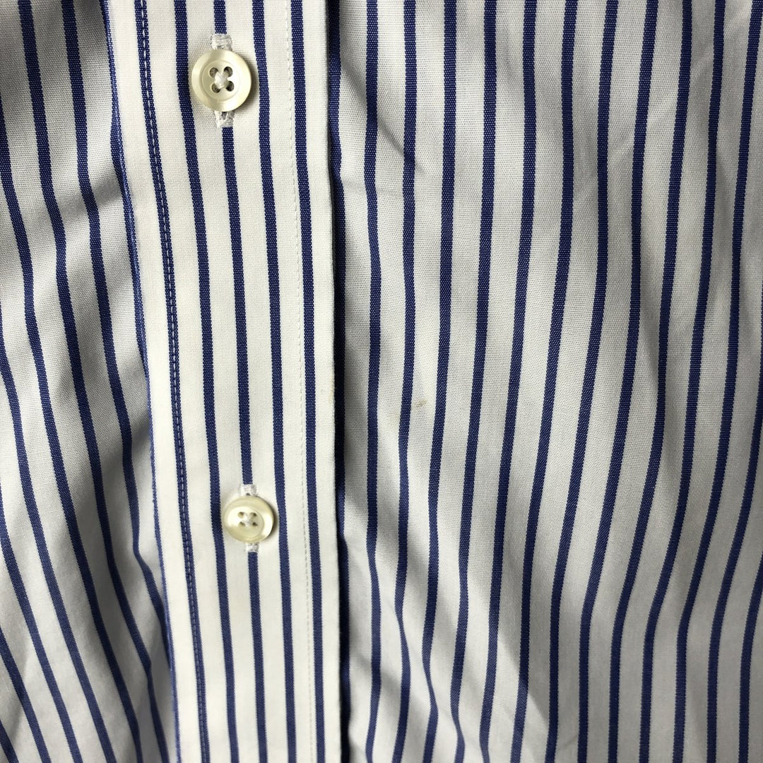 Brooks Brothers 346 Long Sleeve Button-Down Striped Shirt, Men's XL cotton white type Vintage Second Hand