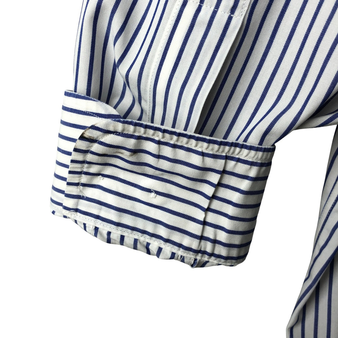 Brooks Brothers 346 Long Sleeve Button-Down Striped Shirt, Men's XL cotton white type Vintage Second Hand