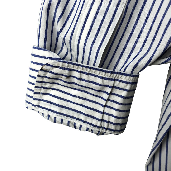 Brooks Brothers 346 Long Sleeve Button-Down Striped Shirt, Men's XL cotton white type Vintage Second Hand