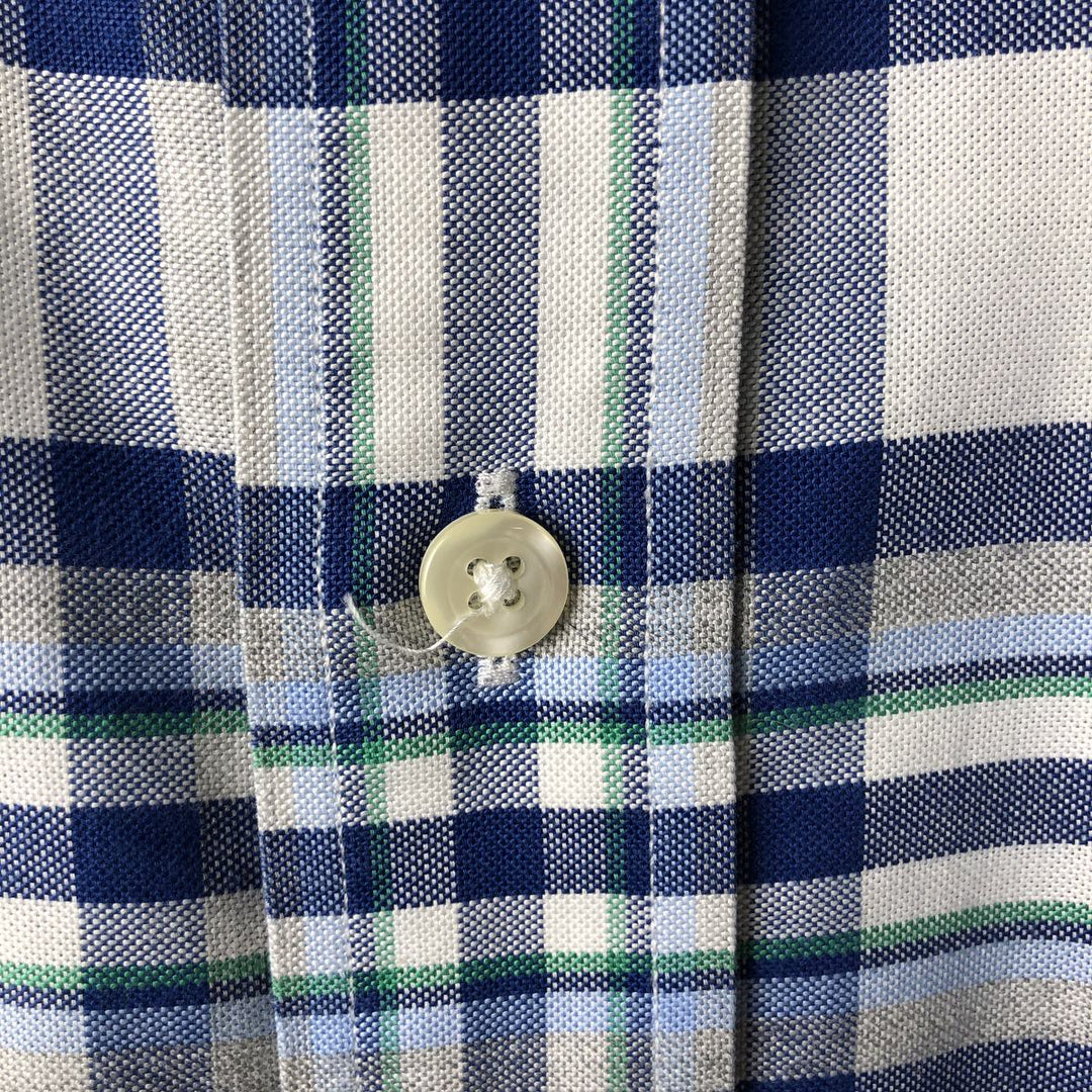 Brooks Brothers 1818 Long Sleeve Button-Down Check Shirt, Men's Size XL Supima Cotton white type Vintage Second Hand
