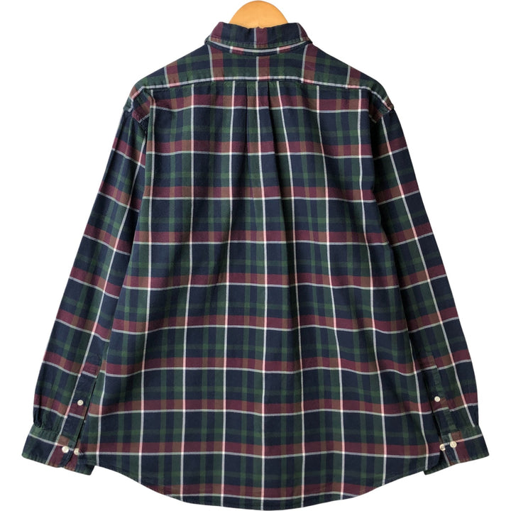 Brooks Brothers Est.1818 Long Sleeve Button-Down Check Shirt, Men's XL cotton navy blue type Vintage Second Hand