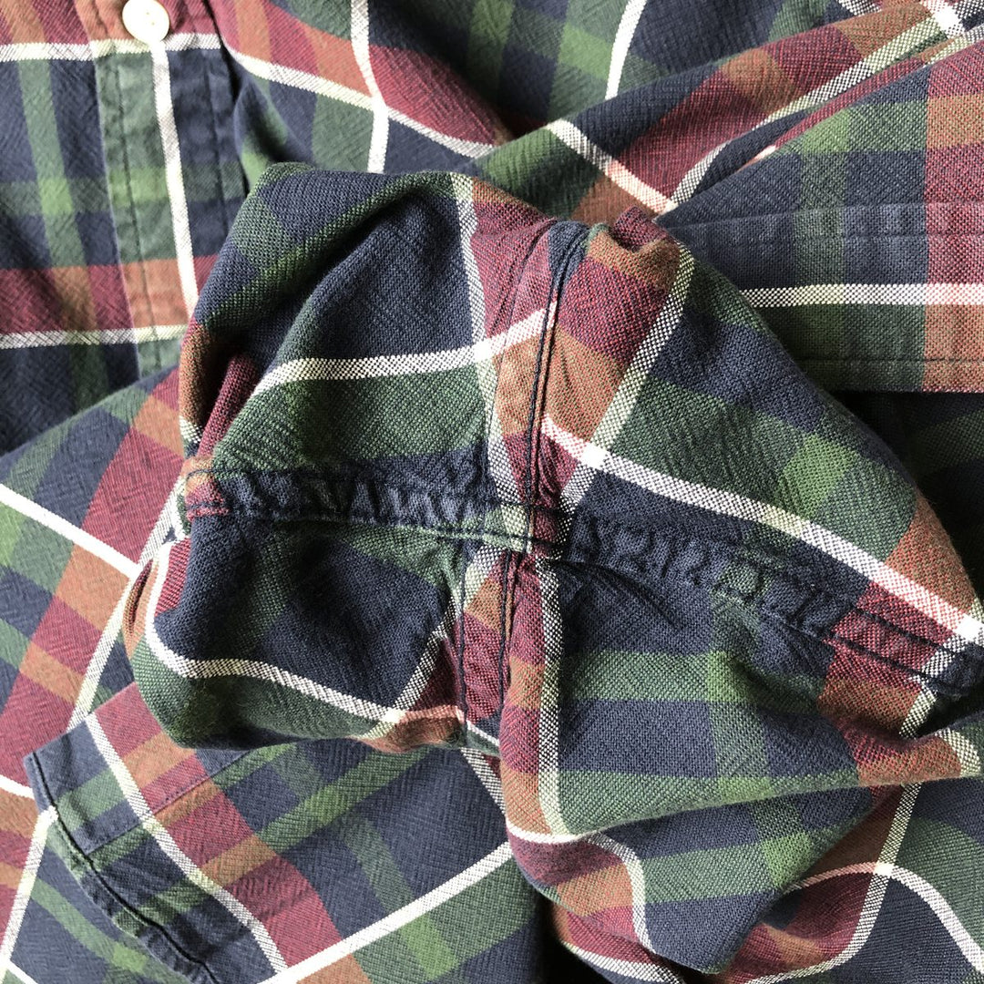 Brooks Brothers Est.1818 Long Sleeve Button-Down Check Shirt, Men's XL cotton navy blue type Vintage Second Hand