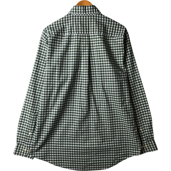 Brooks Brothers 346 Long Sleeve Button-Down Check Shirt, Men's Size Medium Supima Cotton white type Vintage Second Hand