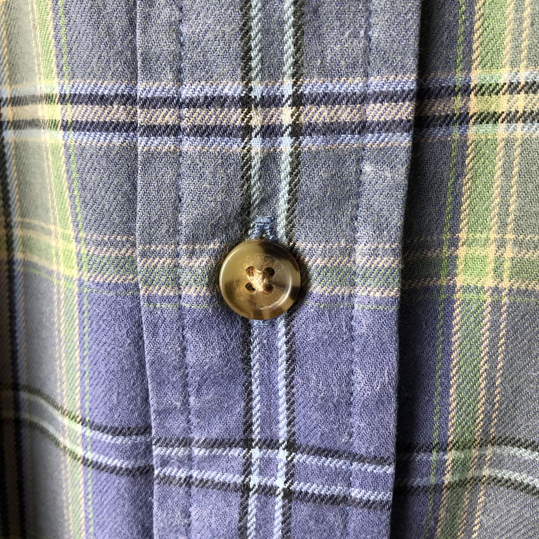 Brooks Brothers Est.1818 Long Sleeve Button-Down Check Shirt, Men's Size M cotton Purple type blue-purple Vintage Second Hand