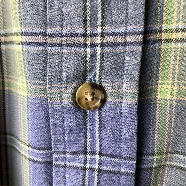 Brooks Brothers Est.1818 Long Sleeve Button-Down Check Shirt, Men's Size M cotton Purple type blue-purple Vintage Second Hand