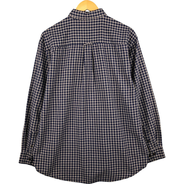 Eddie Bauer Long Sleeve Button-Down Check Shirt, Men's Size M cotton blue type Vintage Second Hand