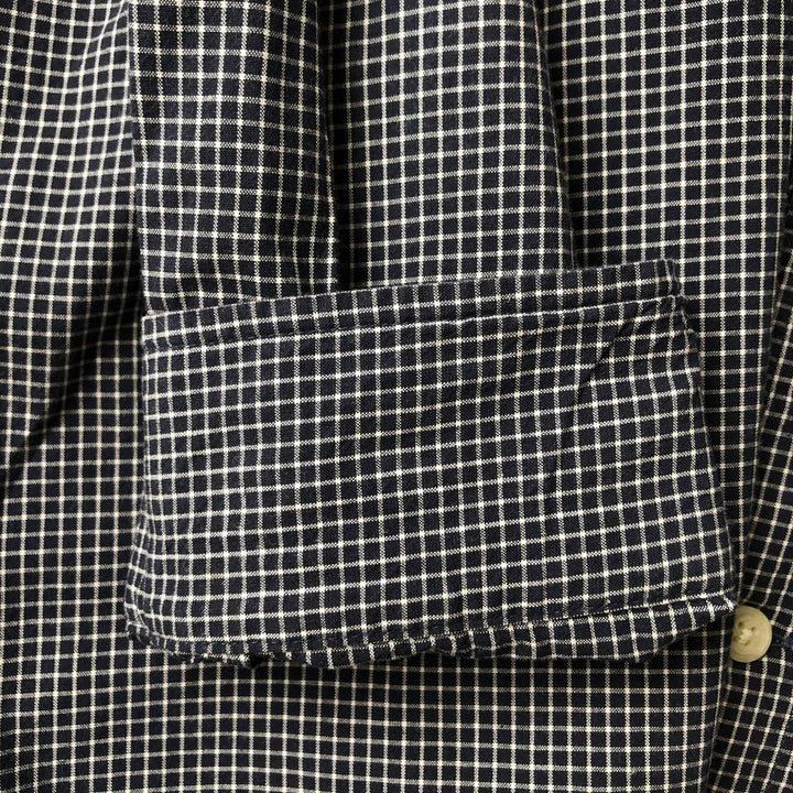 Vintage 90s-00'S Timberland long-sleeved button-down check shirt, men's size XL cotton navy blue type Vintage Second Hand